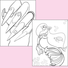 Load image into Gallery viewer, Vibe & Color Vol 1: Baddie Edition Coloring Pages (Loose Cardstock)