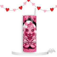 Load image into Gallery viewer, Pretty Please-Hot Pink Glow in The Dark 20oz skinny tumbler
