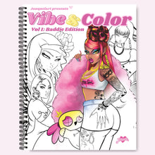 Load image into Gallery viewer, Vibe & Color Vol 1: Baddie Edition | Spiral-Bound Adult Coloring Book (PRE-ORDER)