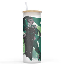 Load image into Gallery viewer, Rep Yo House (Green) 25oz Frosted Glass Tumbler
