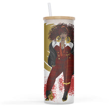 Load image into Gallery viewer, Rep Yo House (Red) 25oz Frosted Glass Tumbler
