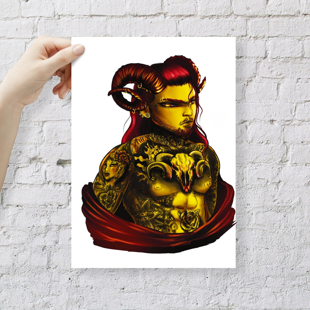 Male Aries Zodiac Art Print