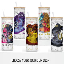 Load image into Gallery viewer, Zodiac and Cusp 25oz Frosted Glass Tumbler
