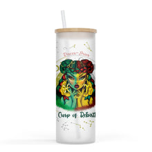 Load image into Gallery viewer, Zodiac and Cusp 25oz Frosted Glass Tumbler
