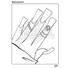 Load image into Gallery viewer, Vibe &amp; Color NAIL ART EDITION Digital Coloring Book
