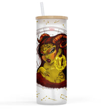 Load image into Gallery viewer, Zodiac and Cusp 25oz Frosted Glass Tumbler
