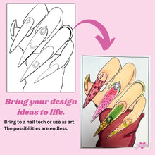 Load image into Gallery viewer, Vibe &amp; Color NAIL ART EDITION Digital Coloring Book
