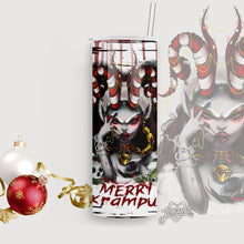 Load image into Gallery viewer, Merry Krampus-Glow in The Dark 20oz skinny tumbler
