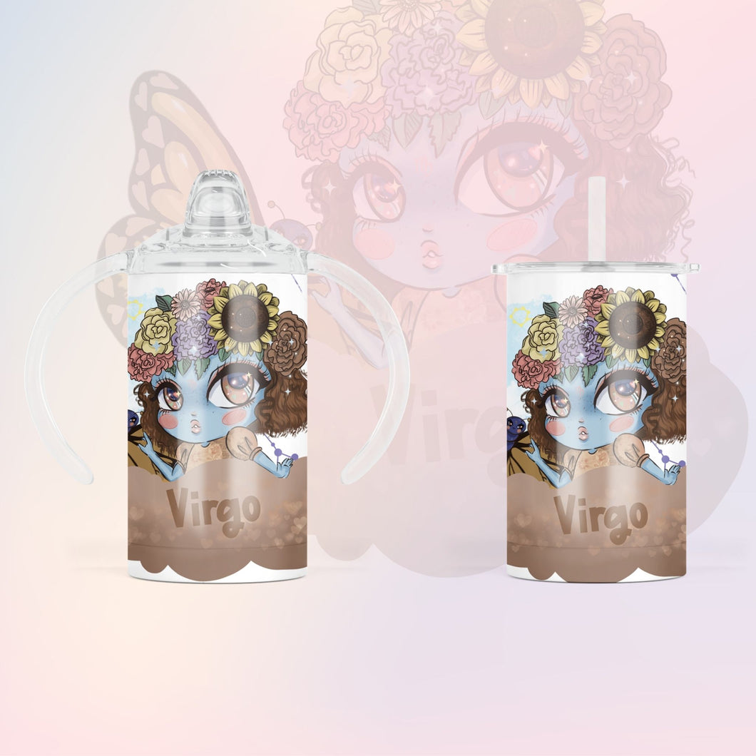 PRE-ORDER Virgo zodiac 12oz sippy tumbler (2 different toppers)