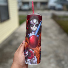 Load image into Gallery viewer, PRE-ORDER Horror Friends  Glow in The Dark 20oz skinny tumbler
