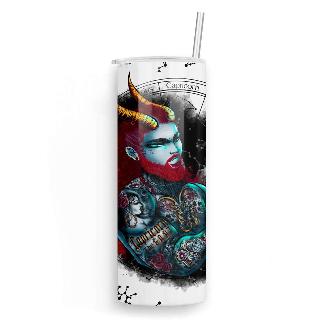 PRE-ORDER Male Capricorn 20oz skinny tumbler