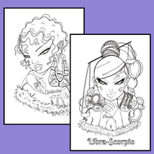 Load image into Gallery viewer, Zodiac Dreams Coloring Pages (Loose Cardstock)
