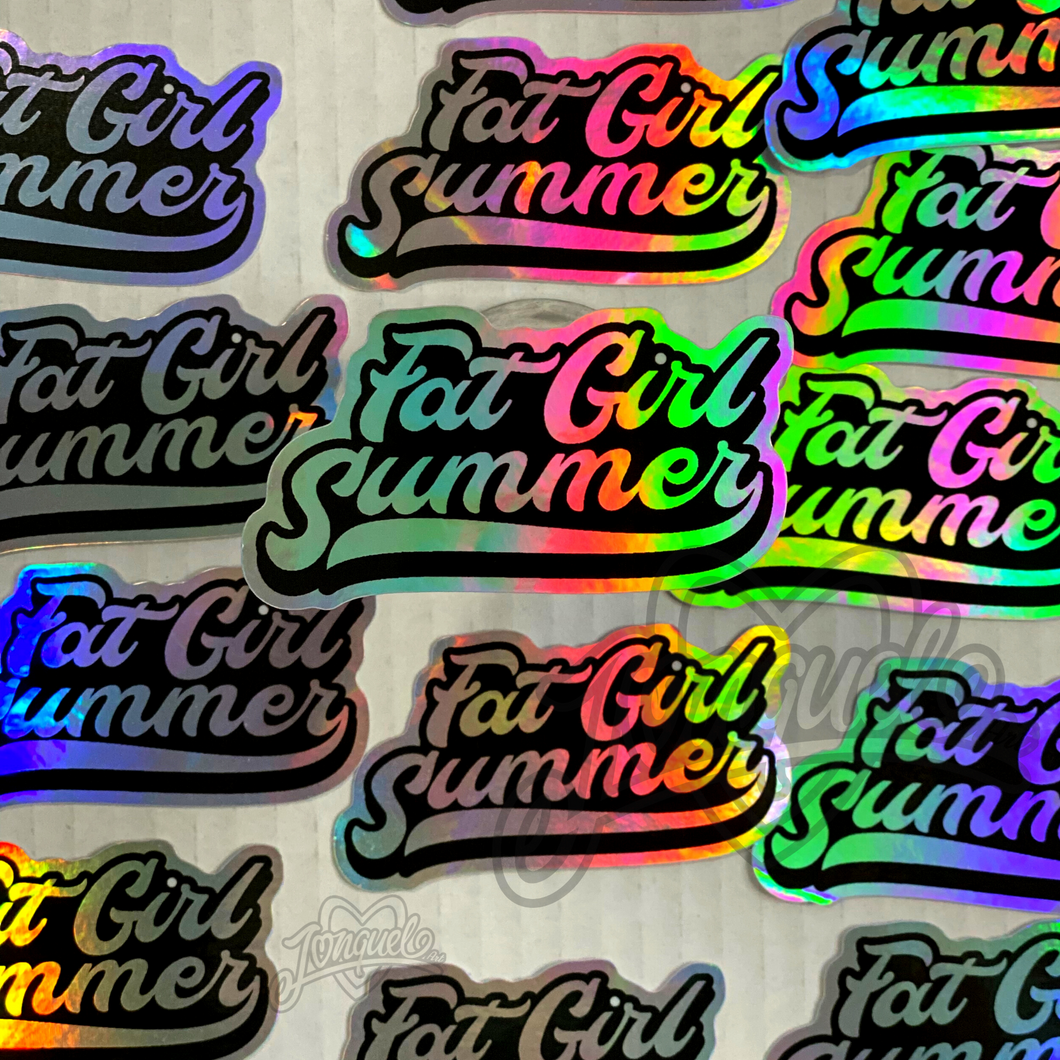 Fat Girl Summer Sticker